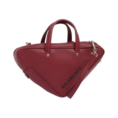 Balenciaga Triangle Duffle Leather, Red, Leather, Handbag