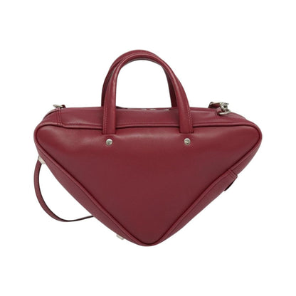 Balenciaga Triangle Duffle Leather, Red, Leather, Handbag
