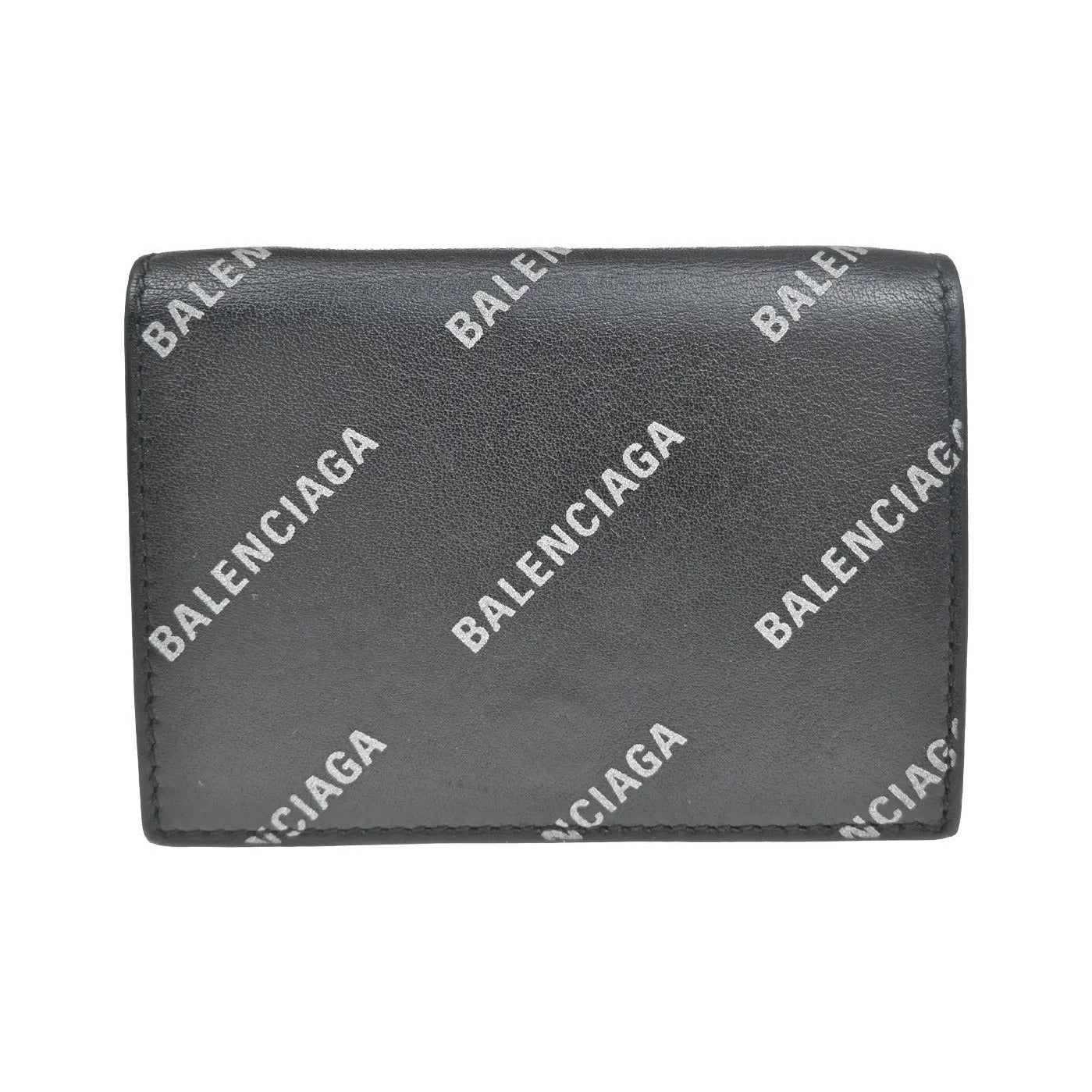 Balenciaga Trifold Leather, Black, Leather, Wallet