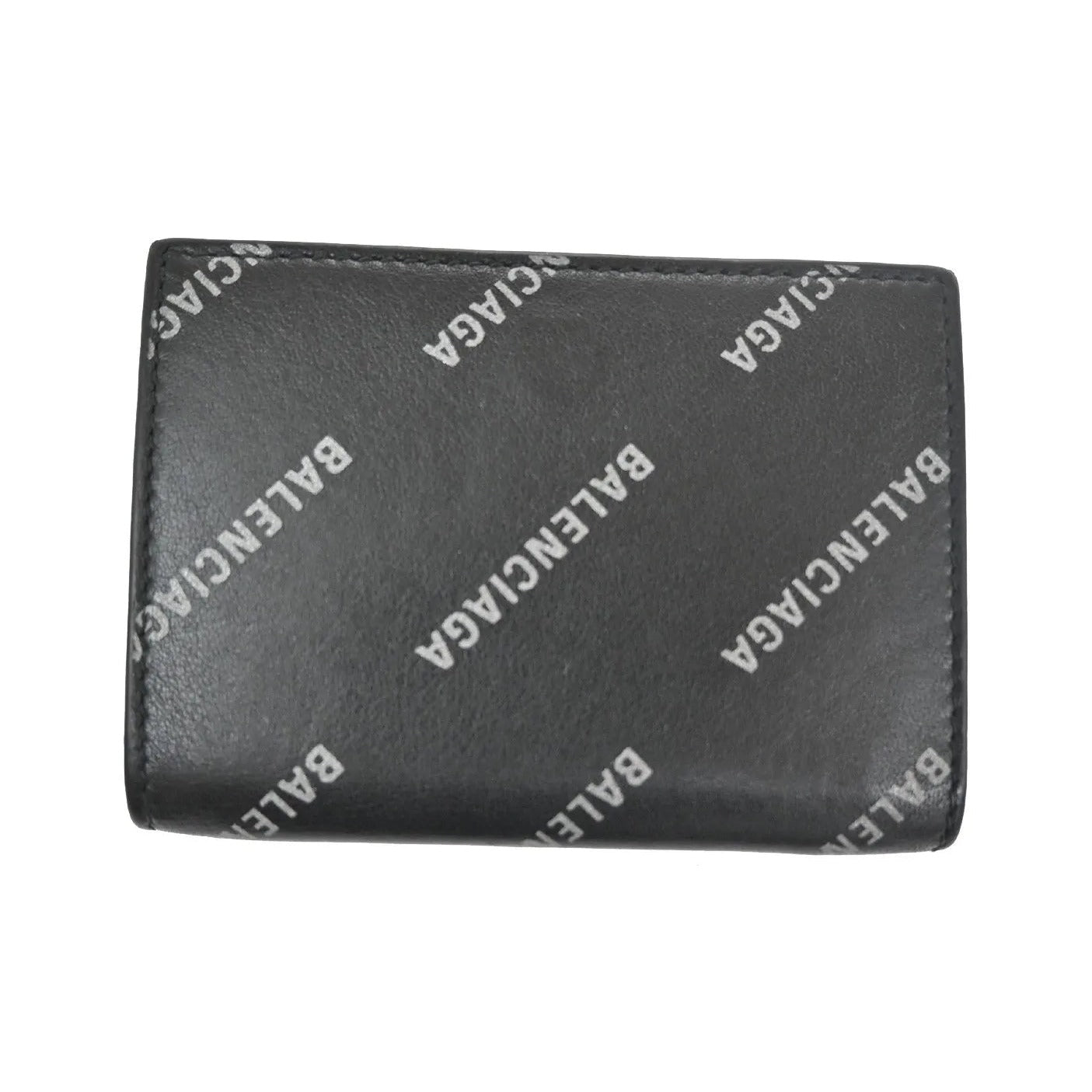 Balenciaga Trifold Leather, Black, Leather, Wallet