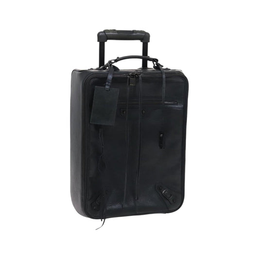 Balenciaga Trolley Rolling Classic Studs Luggage Leather, Khaki, Leather, Travel Bag