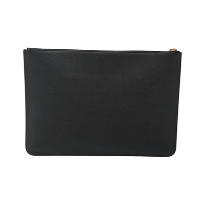 Balenciaga Ville Pouch Leather, Black, Leather, Clutch