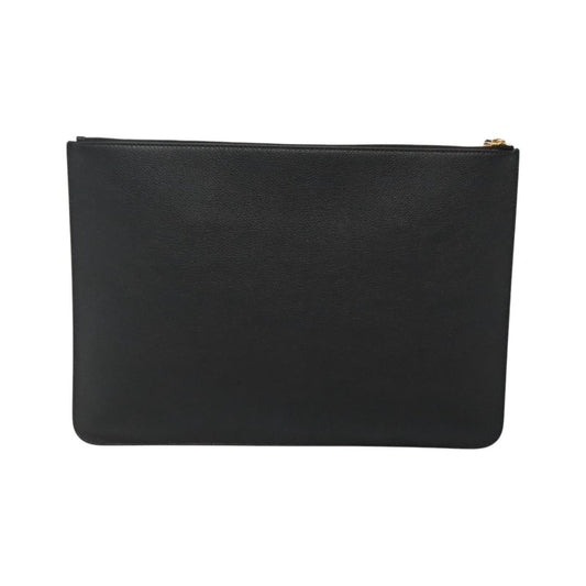 Balenciaga Ville Pouch Leather, Black, Leather, Clutch
