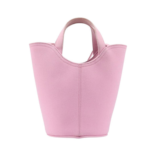 Balenciaga Wave Bucket Printed Canvas, Pink, Canvas, Tote Bag