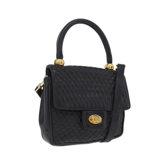 Bally Handbag Leather, Black, Leather, Handbag