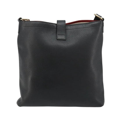 Bally Vintage Leather, Black, Leather, Shoulder Bag