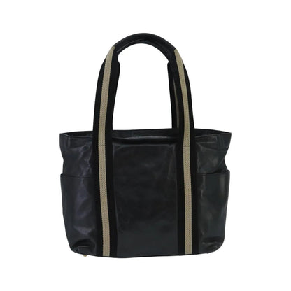Bally Vintage Leather, Black, Leather, Tote Bag