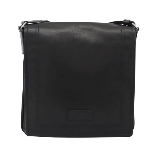 Bally Vintage Leather, Black, Leather, Shoulder Bag