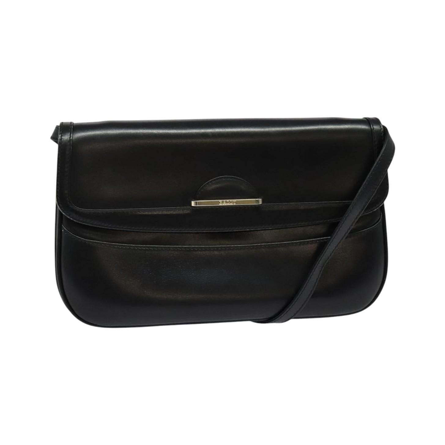 Bally Vintage Leather, Black, Leather, Shoulder Bag