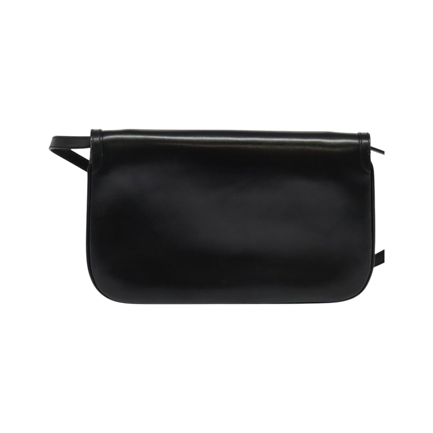 Bally Vintage Leather, Black, Leather, Shoulder Bag