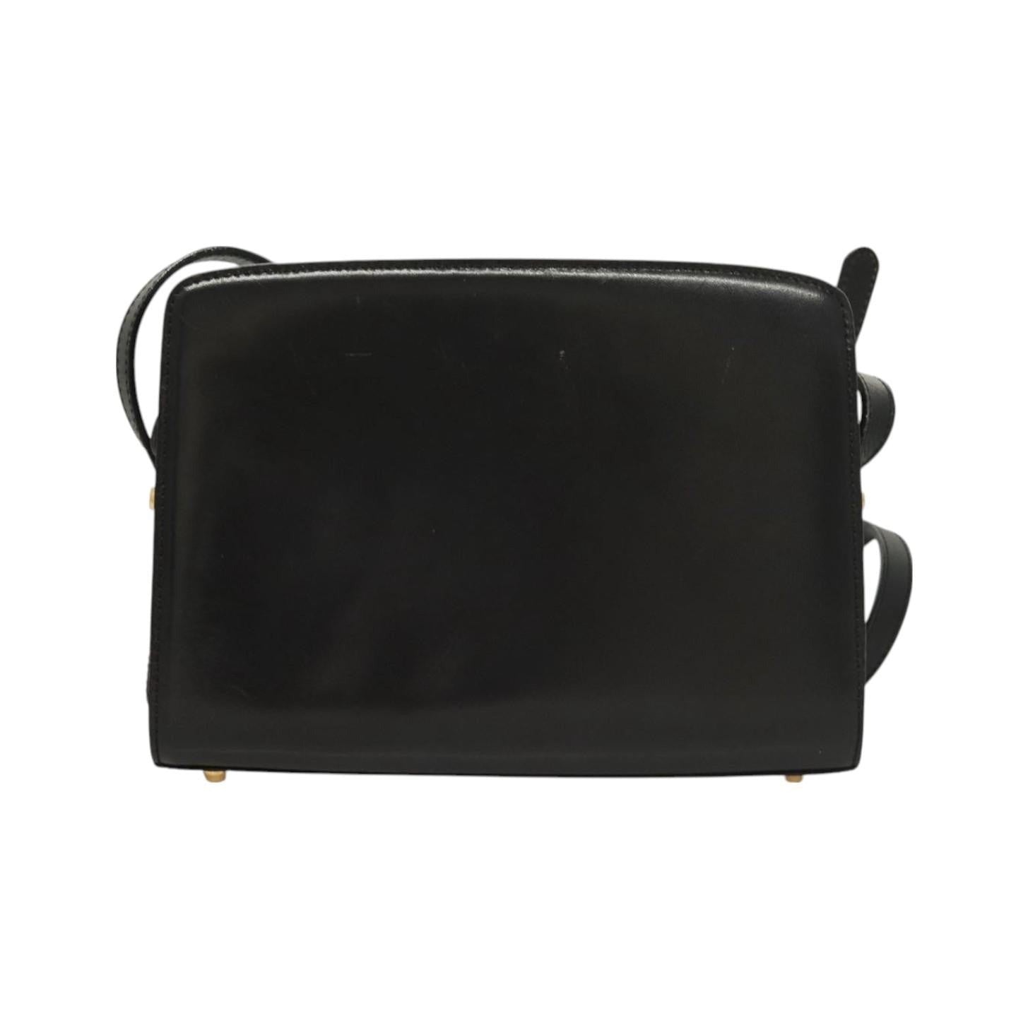 Bally Vintage Leather, Black, Leather, Shoulder Bag