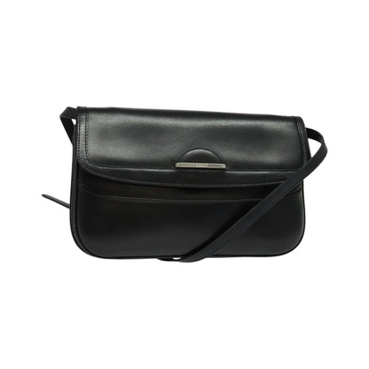 Bally Vintage Leather, Black, Leather, Shoulder Bag