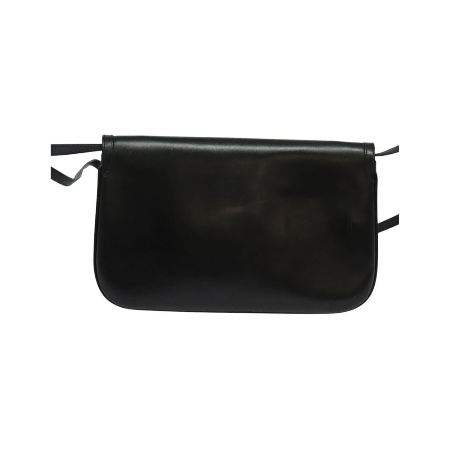 Bally Vintage Leather, Black, Leather, Shoulder Bag