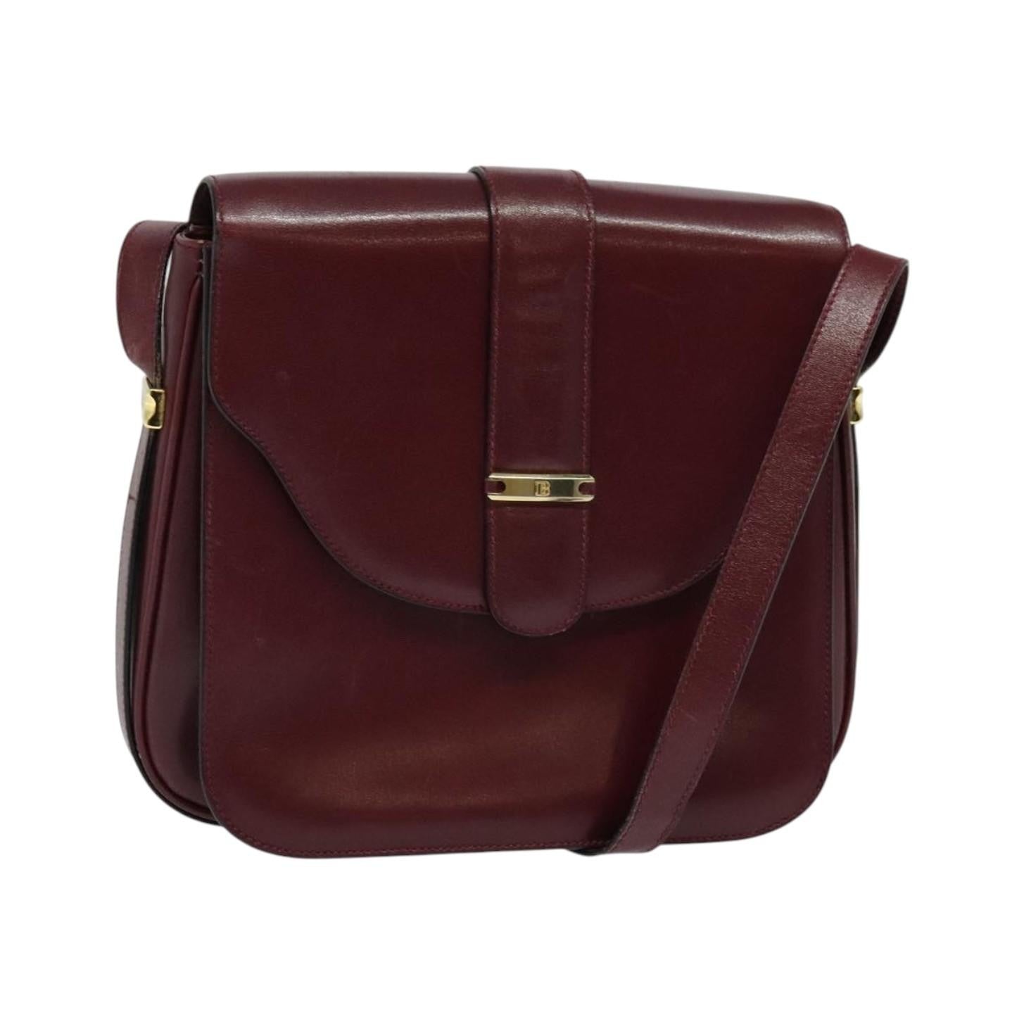 Bally Vintage Leather, Burgundy, Leather, Shoulder Bag