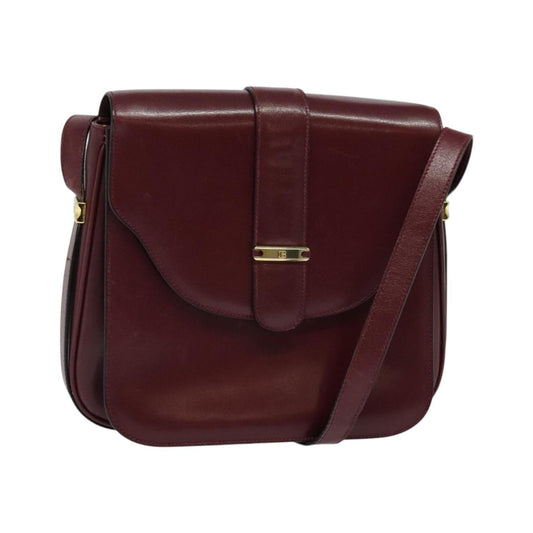 Bally Vintage Leather, Burgundy, Leather, Shoulder Bag