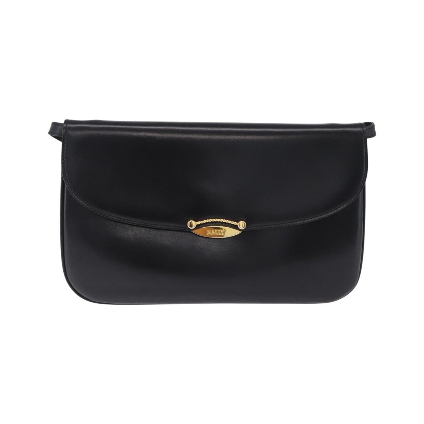 Bally Vintage Leather, Black, Leather, Shoulder Bag