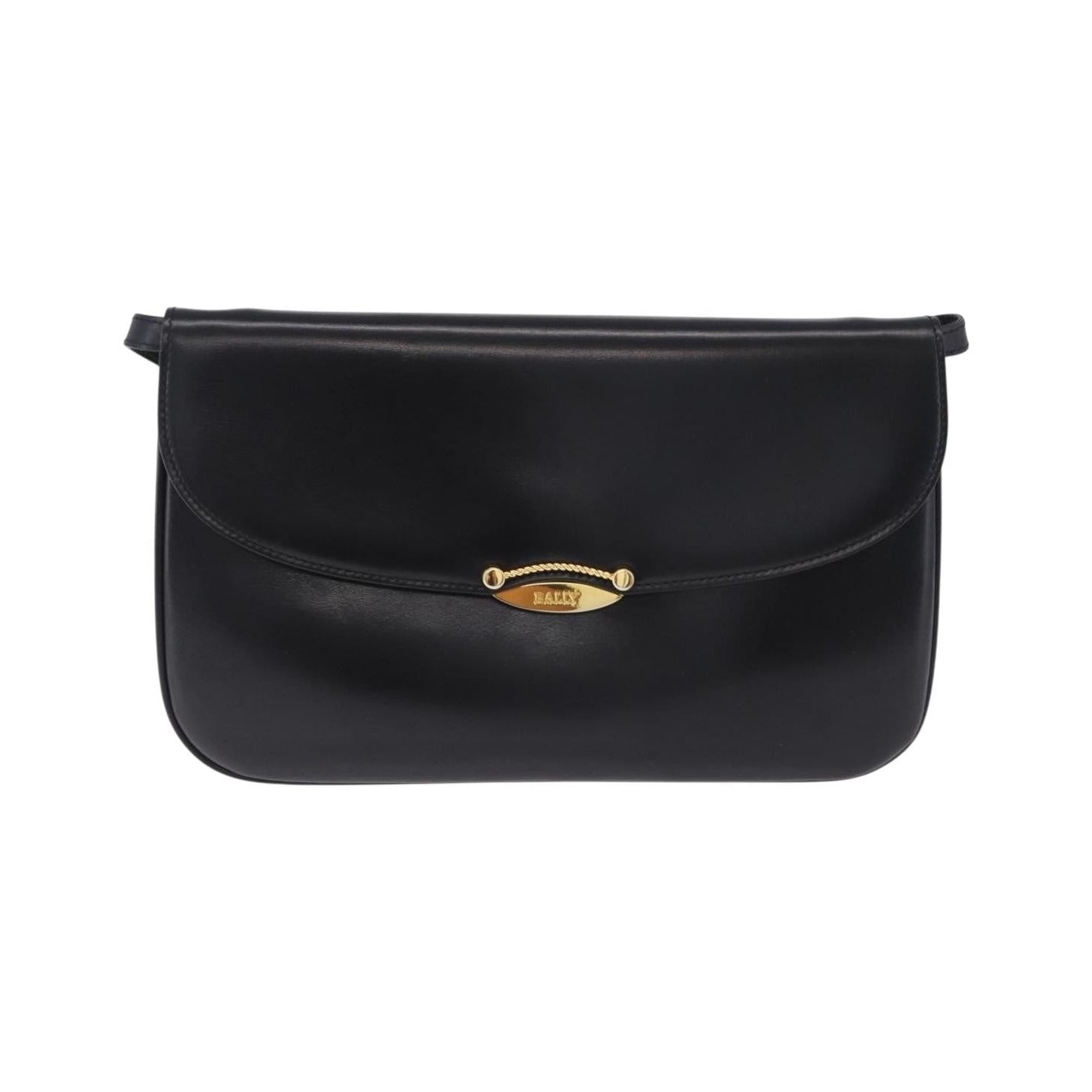 Bally Vintage Leather, Black, Leather, Shoulder Bag