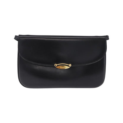 Bally Vintage Leather, Black, Leather, Shoulder Bag
