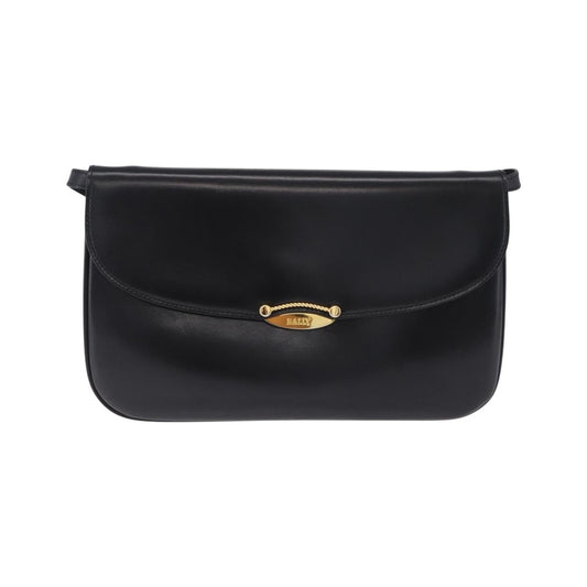 Bally Vintage Leather, Black, Leather, Shoulder Bag