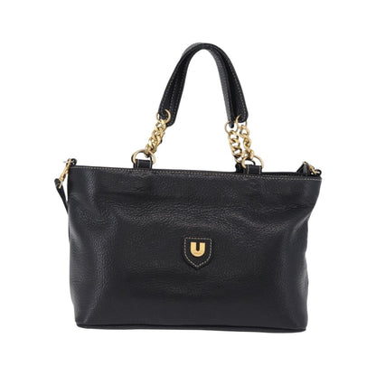 Bally Vintage Leather, Black, Leather, Tote Bag