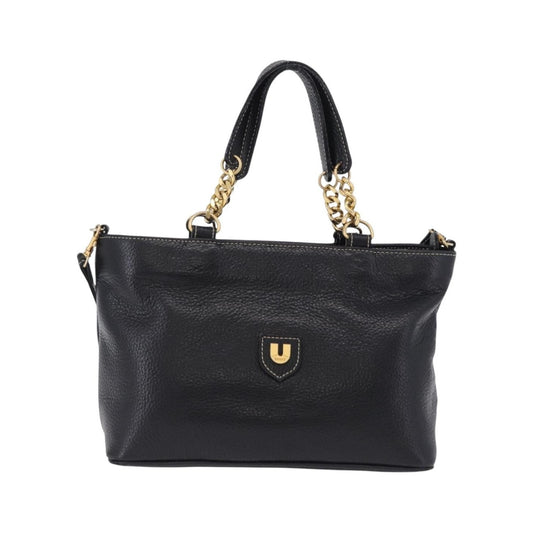 Bally Vintage Leather, Black, Leather, Tote Bag