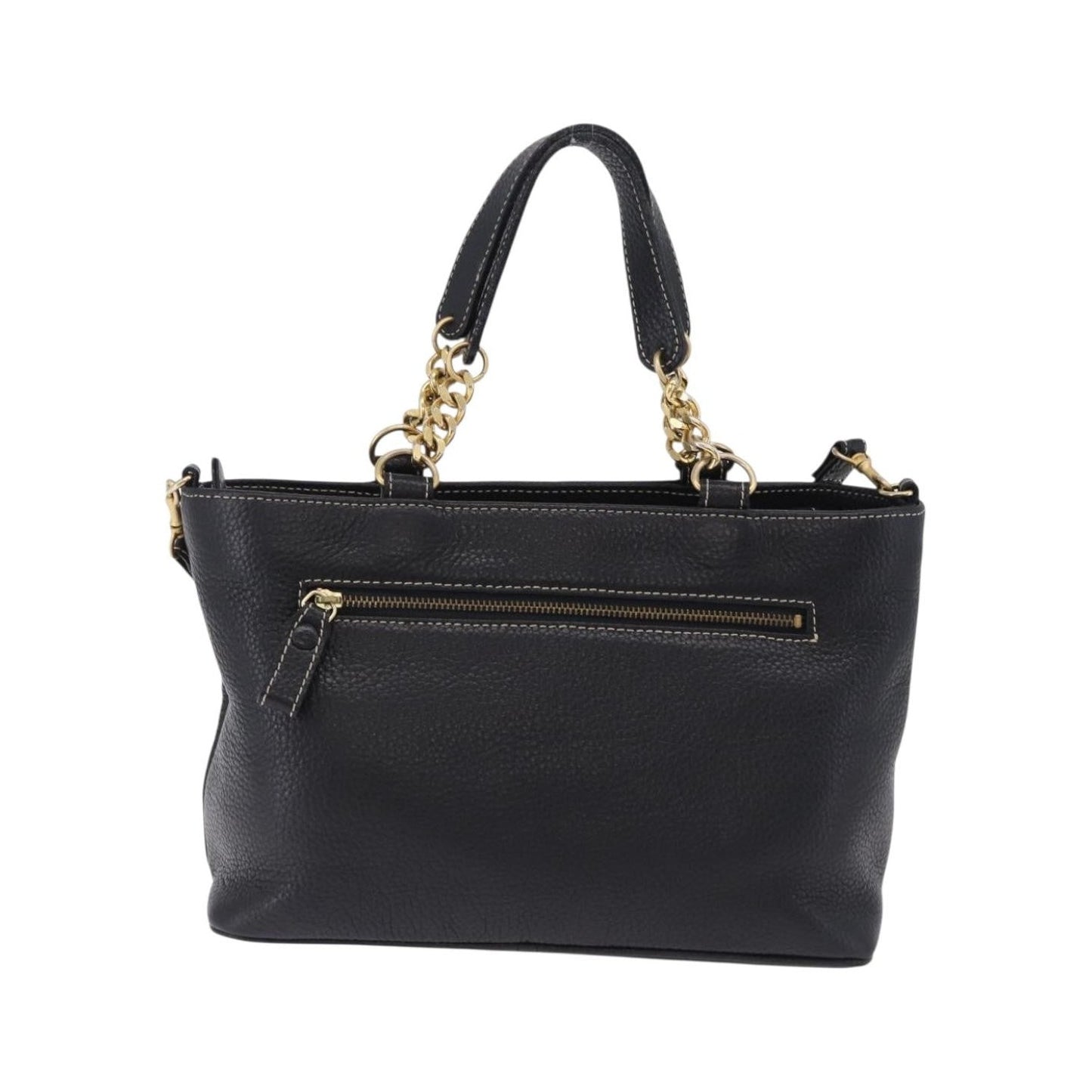 Bally Vintage Leather, Black, Leather, Tote Bag