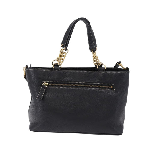 Bally Vintage Leather, Black, Leather, Tote Bag