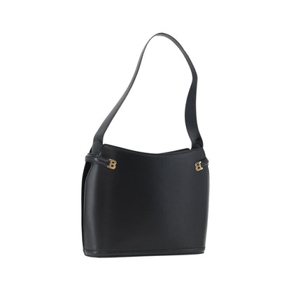 Bally Vintage Leather, Black, Leather, Shoulder Bag