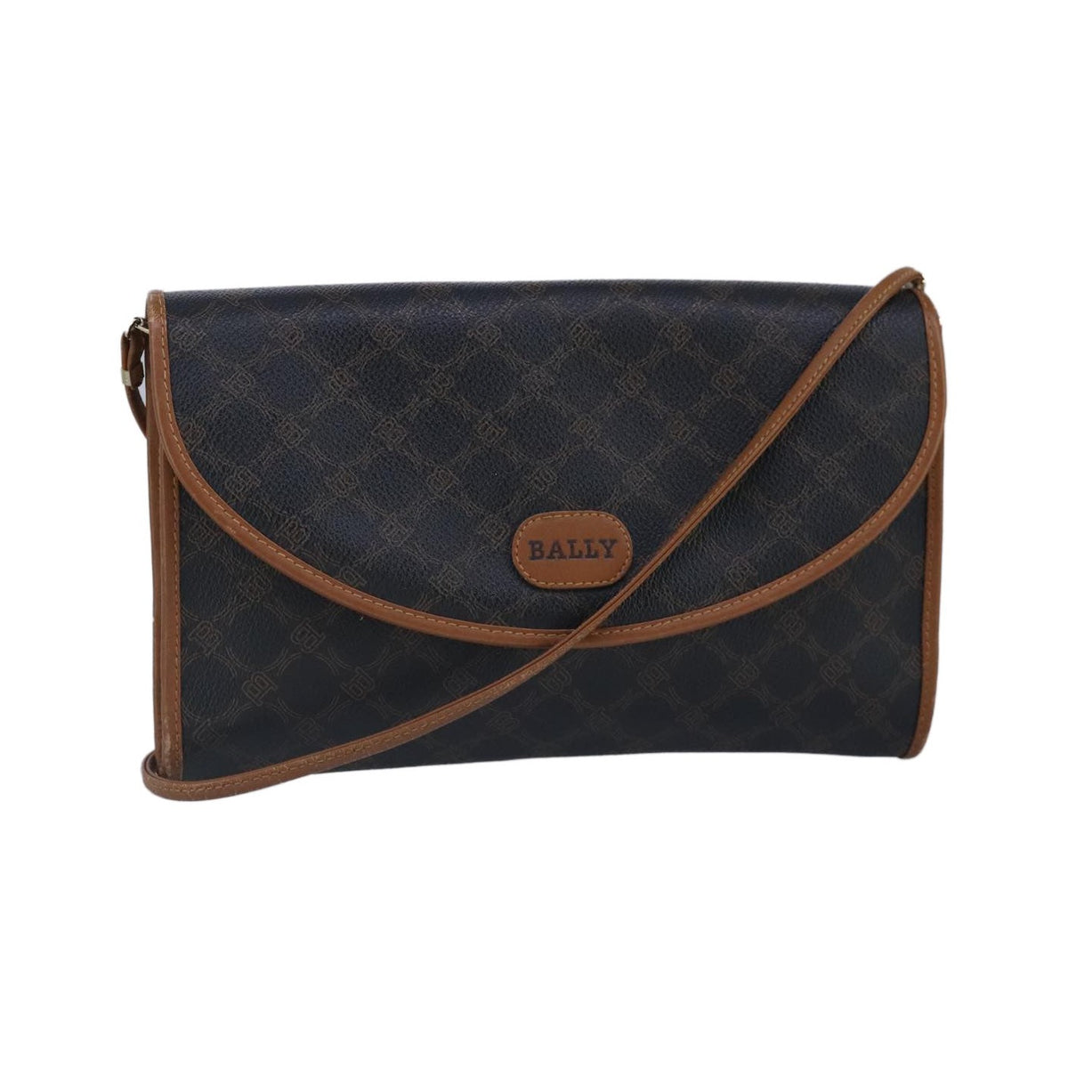 Bally Vintage Leather, Black, Leather, Shoulder Bag