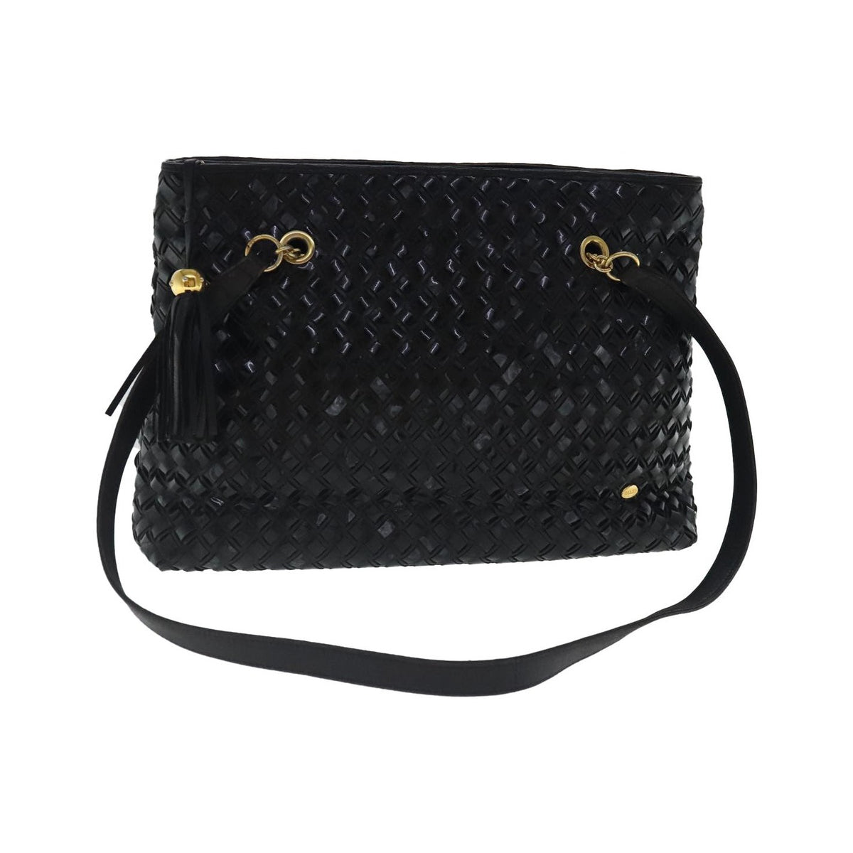Bally Vintage Patent Leather, Black, Patent Leather, Shoulder Bag