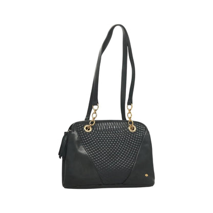 Bally Vintage Quilted leather, Black, Leather, Handbag