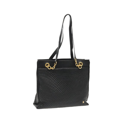 Bally Vintage Quilted Leather, Black, Leather, Shoulder Bag