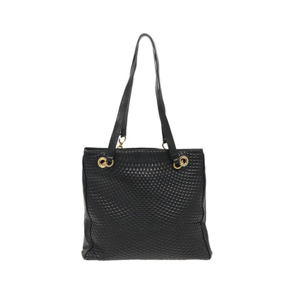Bally Vintage Quilted Leather, Black, Leather, Shoulder Bag