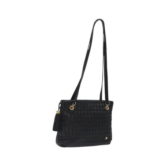 Bally Vintage Quilted leather, Black, Leather, Shoulder Bag