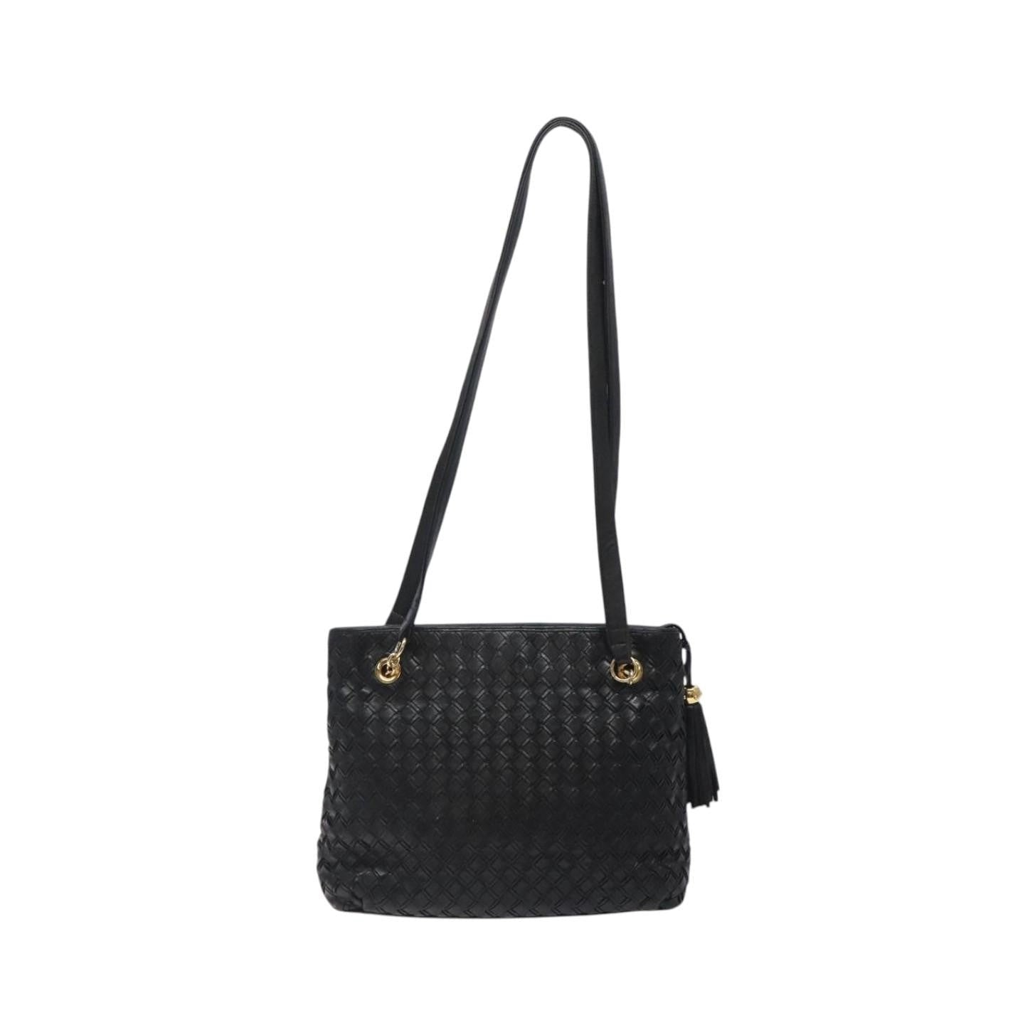 Bally Vintage Quilted leather, Black, Leather, Shoulder Bag