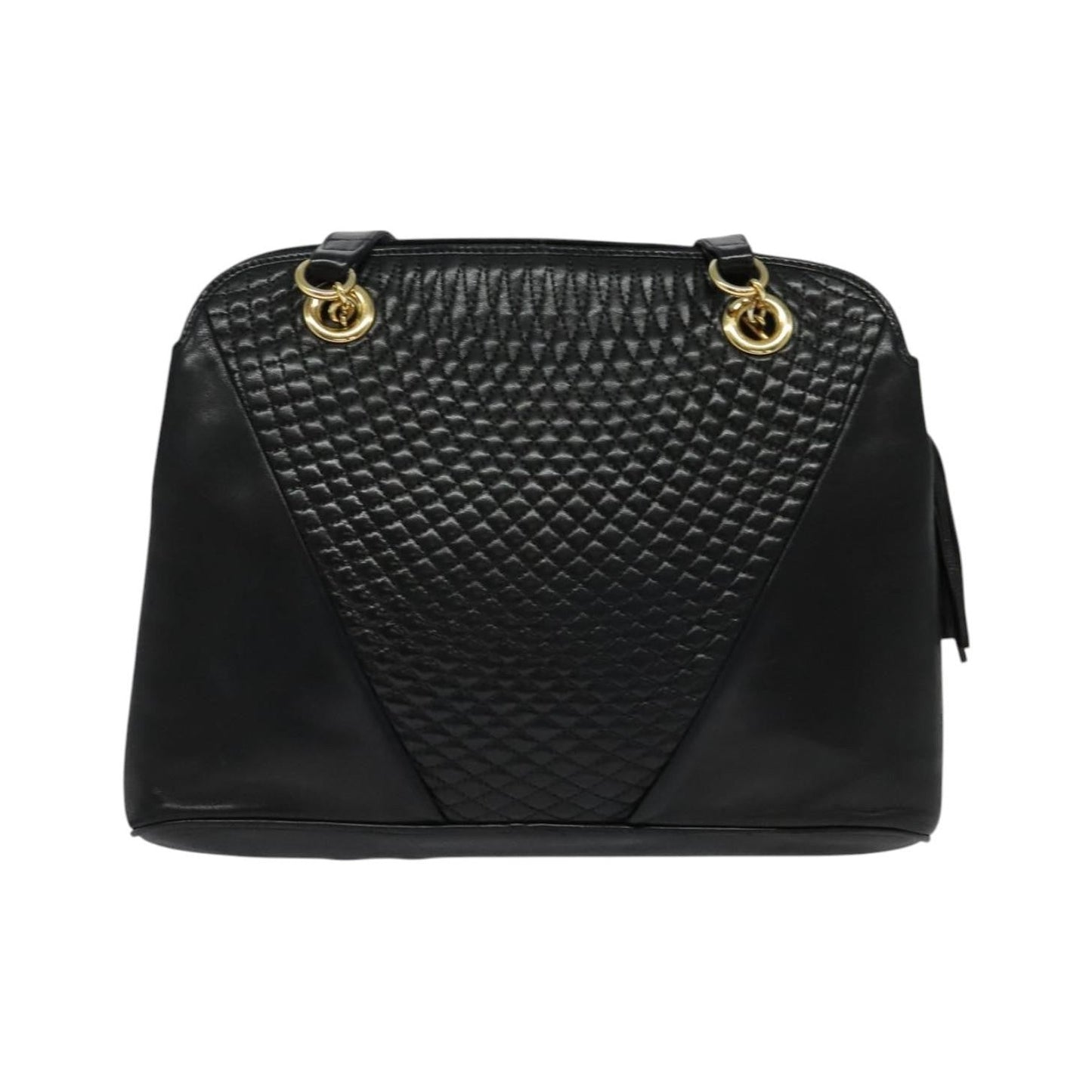 Bally Vintage Quilted leather, Black, Leather, Shoulder Bag