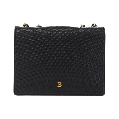 Bally Vintage Quilted Leather, Black, Leather, Shoulder Bag