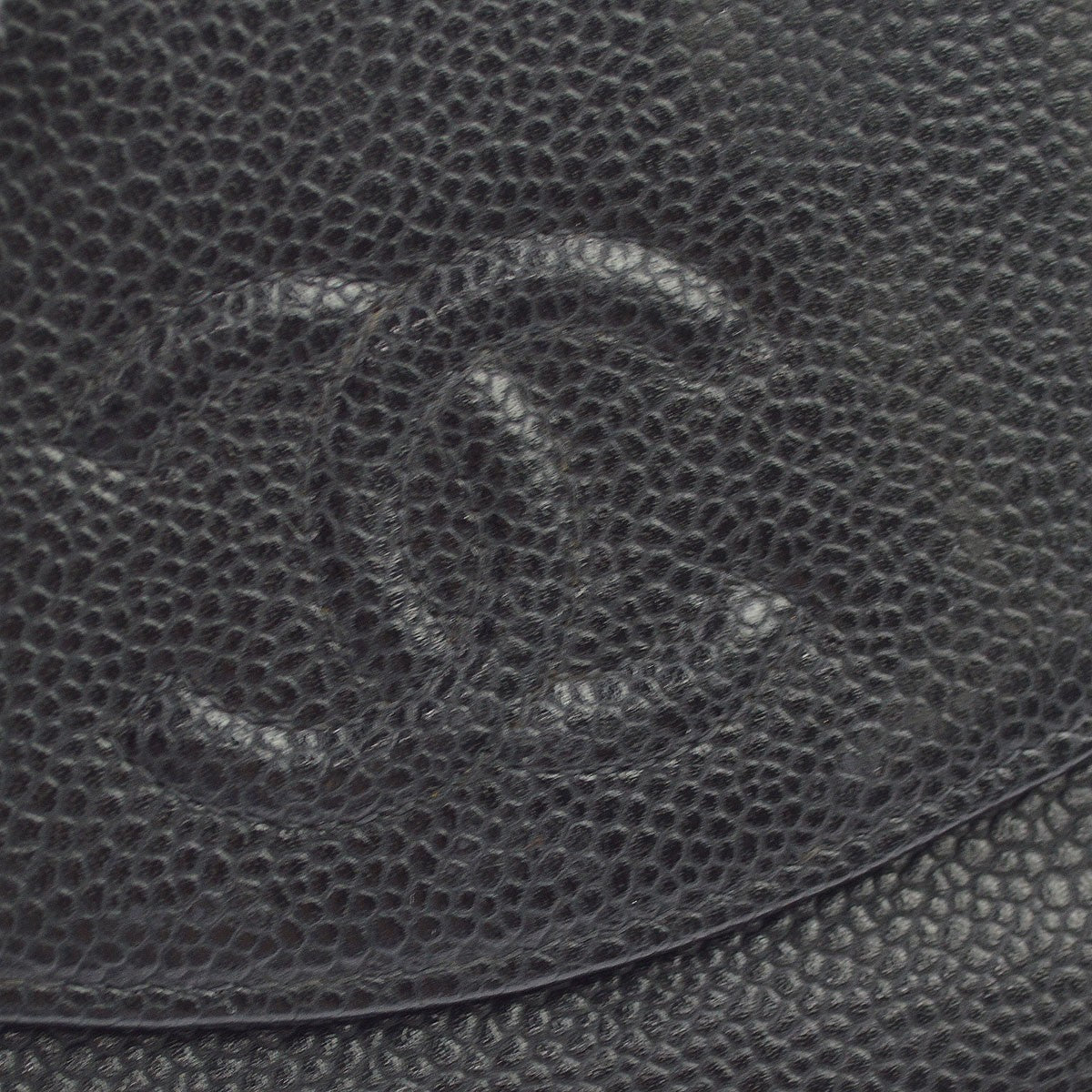 Chanel Vintage Timeless Bifold Caviar, Black, Leather, Wallet
