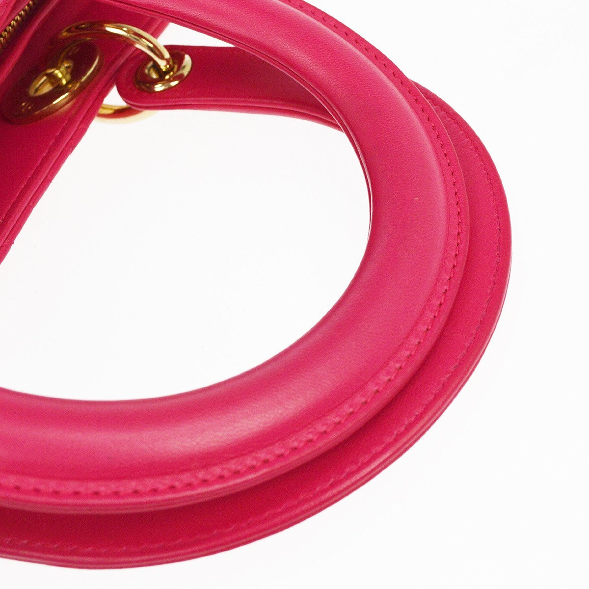 Christian Dior Lady Dior Cannage, Pink, Leather, Handbag