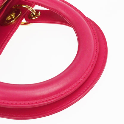 Christian Dior Lady Dior Cannage, Pink, Leather, Handbag