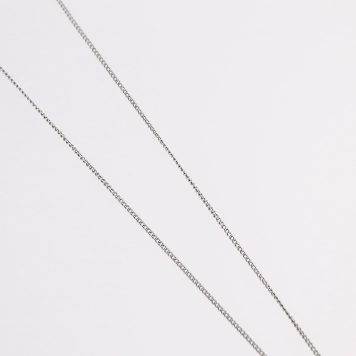 Christian Dior Vintage Logo Pendant Metal, Silver, Metal, Necklace