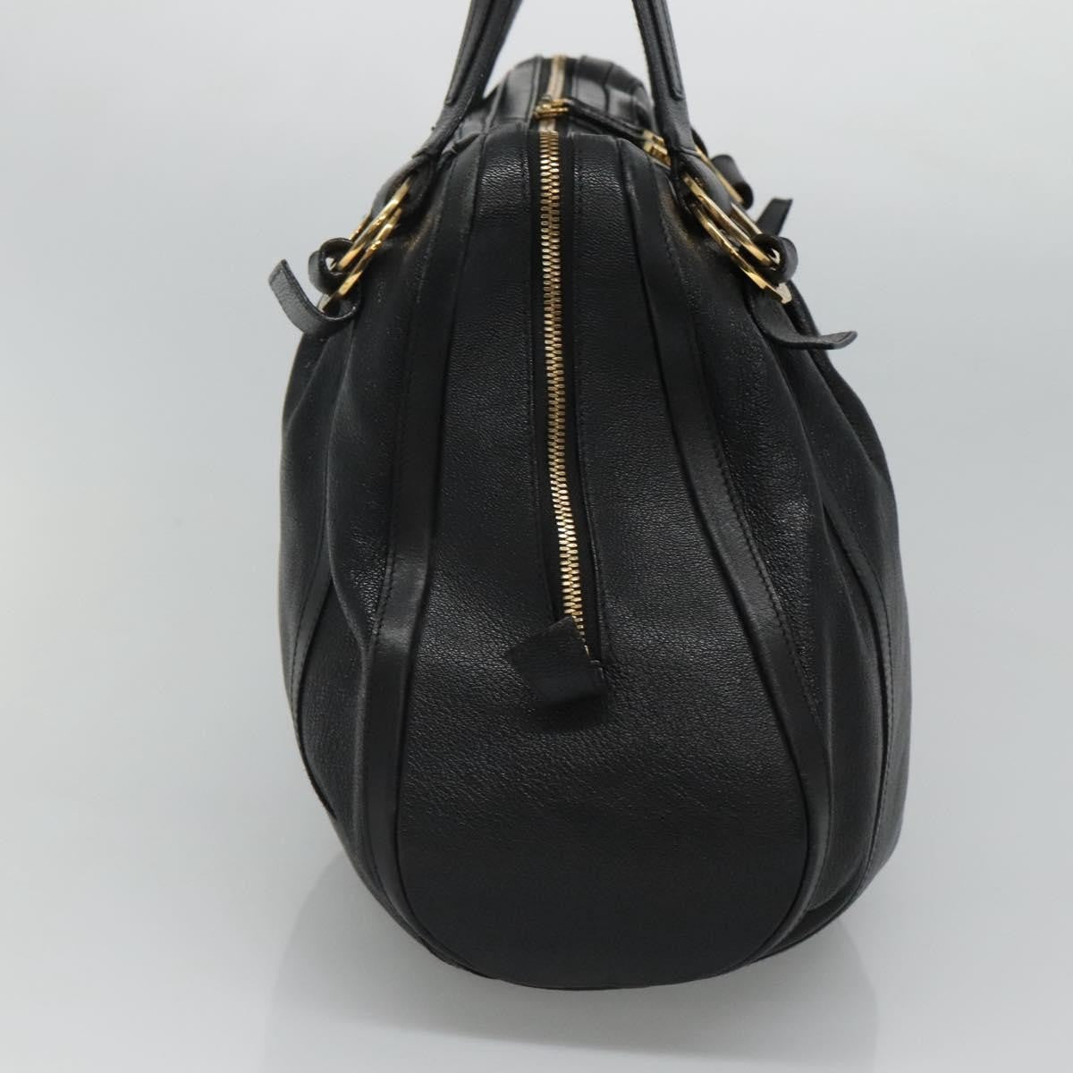 Bvlgari Chandra Leather, Black, Leather, Shoulder Bag