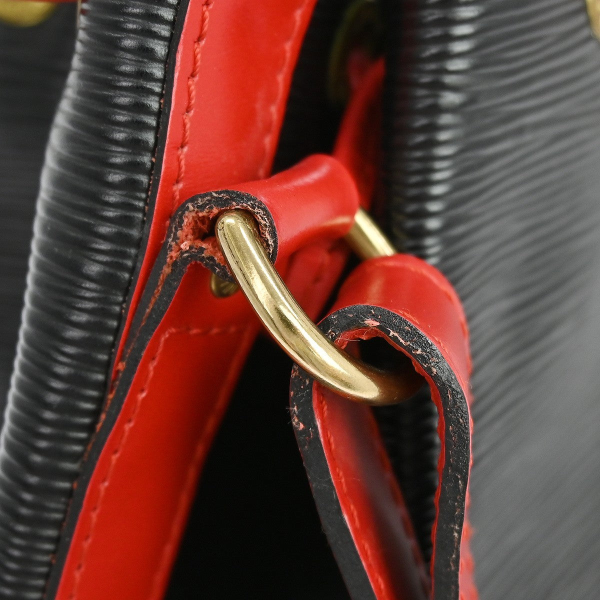 Louis Vuitton Bicolor Noe Epi Leather, Black, Leather, Handbag