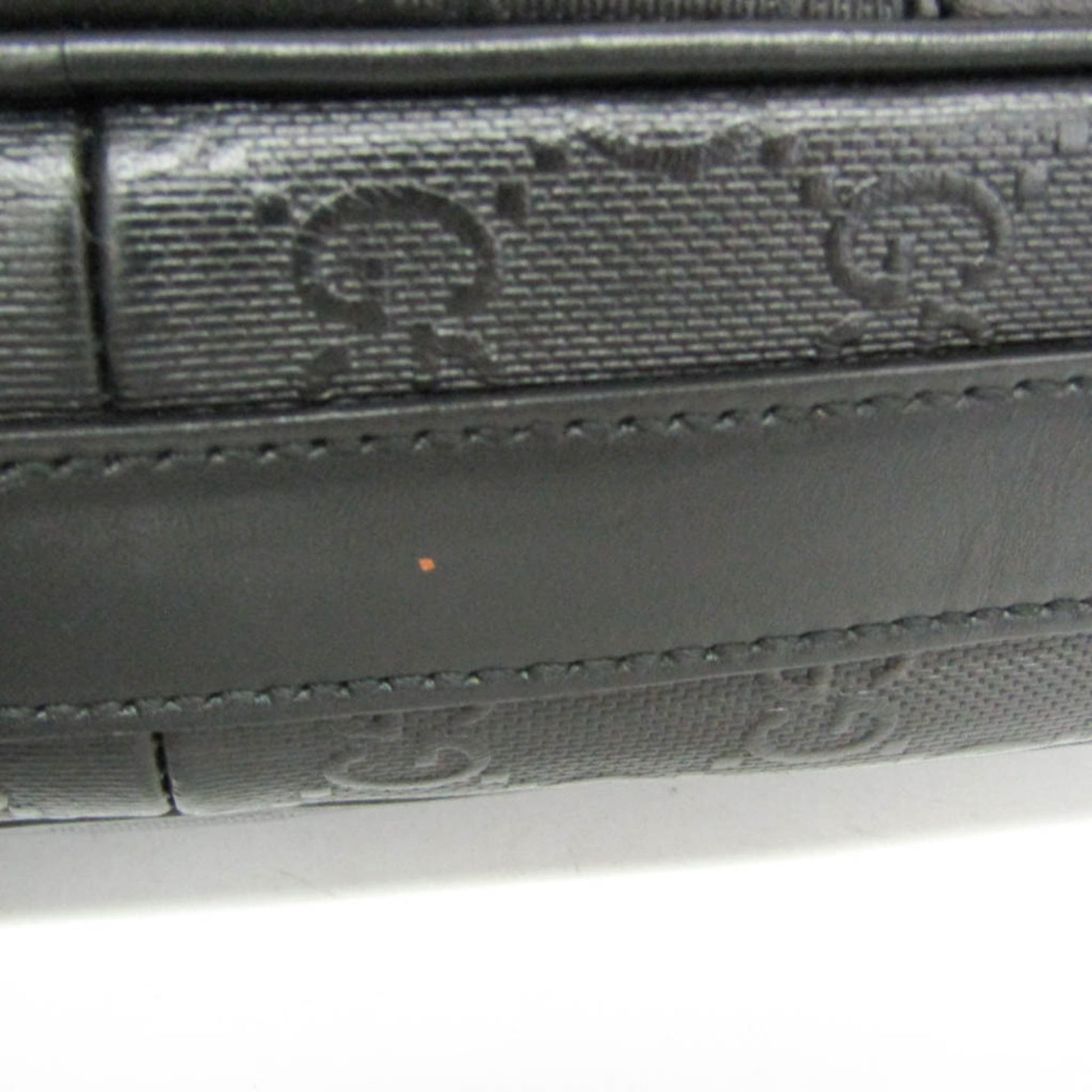 Gucci Convertible Briefcase Guccissima Leather, Black, Leather, Briefcase