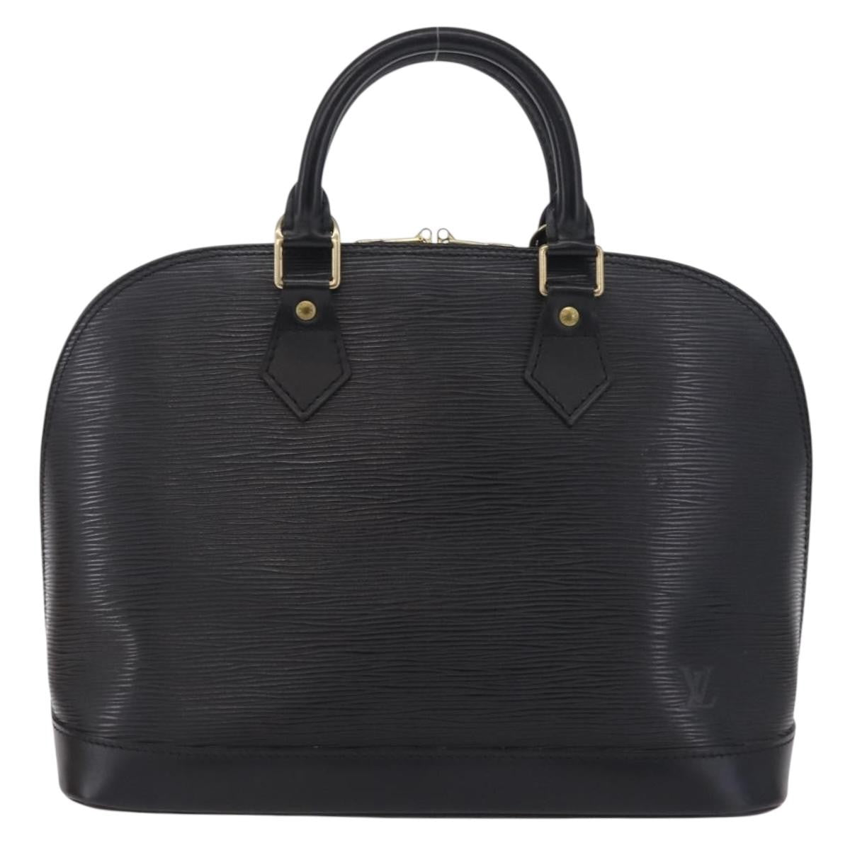 Louis Vuitton Alma Epi Leather, Black, Leather, Handbag