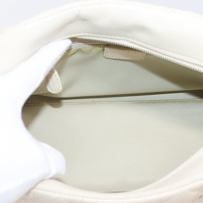 Christian Dior Vintage Leather, White, Leather, Tote Bag