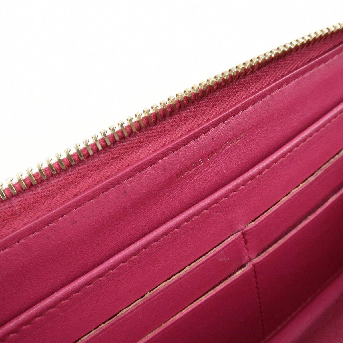 Chanel Zip Around Camellia Patent, Pink, Calfskin, Wallet