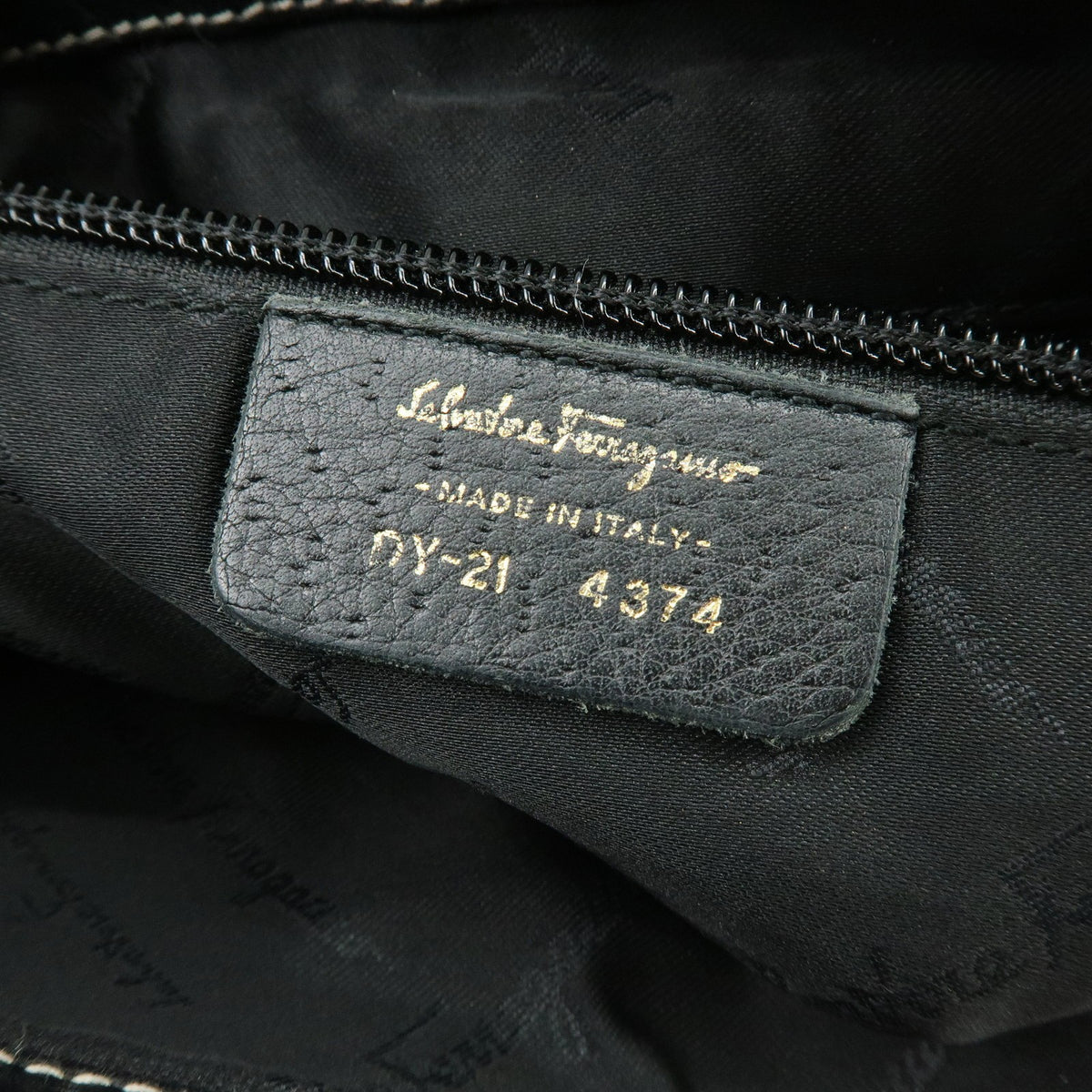 Salvatore Ferragamo Gancini Leather, Black, Leather, Crossbody Bag