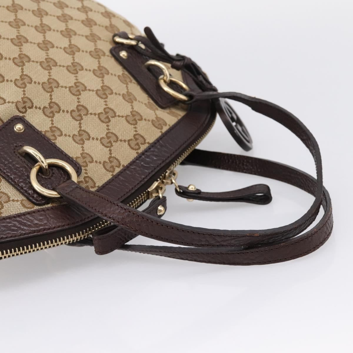 Gucci Britt Convertible Dome Satchel GG Canvas, Beige, Canvas, Handbag