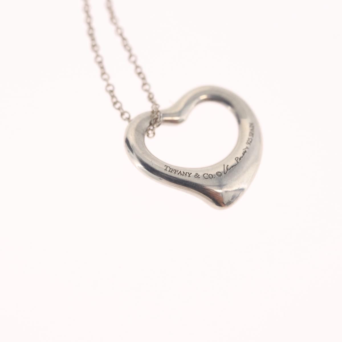 Tiffany & Co. Elsa Peretti Open Heart Pendant Sterling Silver, Silver, Sterling Silver, Necklace
